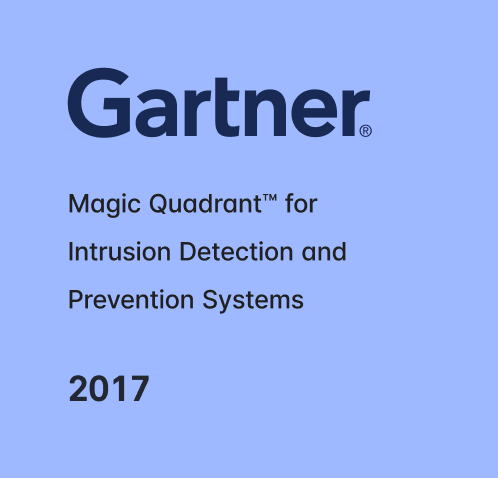 Badge of Gartner Magic QuadrantTM for intrusion detection and prevention system